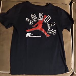 Jordan Kids Black and Red Graphic Tee